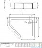 Radaway Doros Pt E Compact Stone brodzik pięciokątny 90x80x11,5cm prawy biały SDRPTP9080-05-04SR